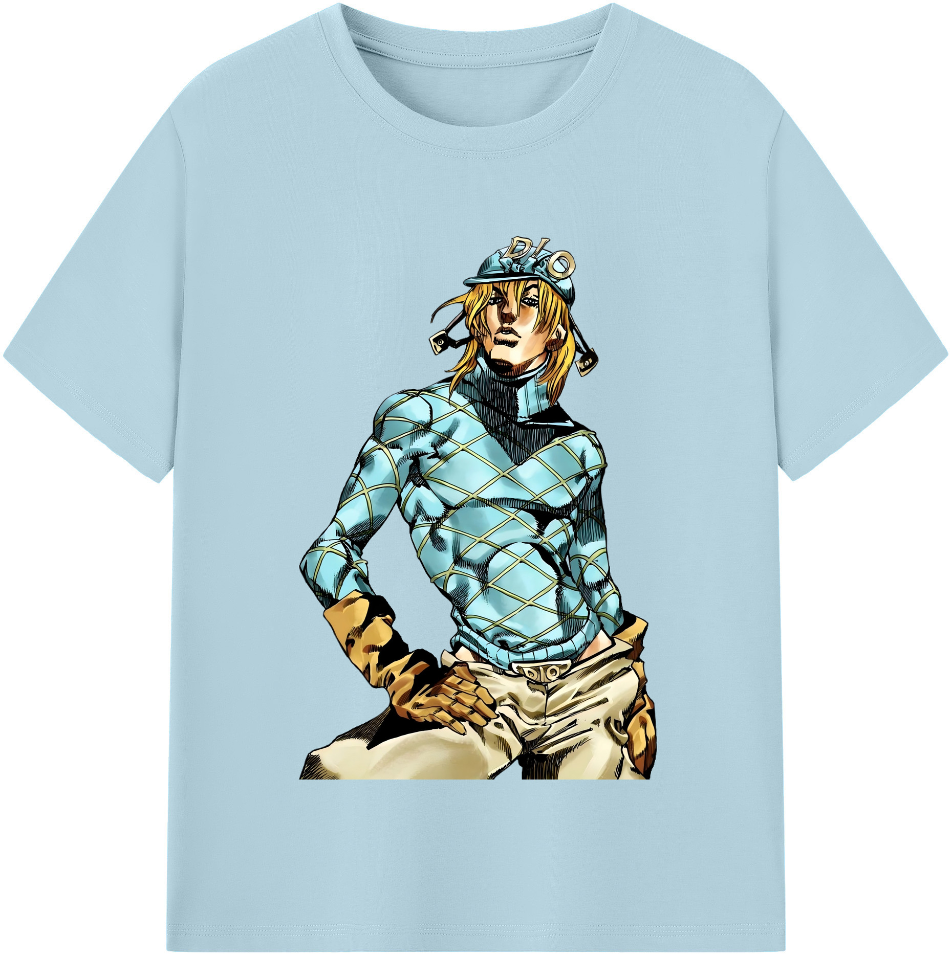 （画像用） ジョジョの奇妙な冒険 ディオ?ブランドー JoJo's Bizarre Adventure Dio Brando 綿100％半袖Tシャツ（フロントプリント）